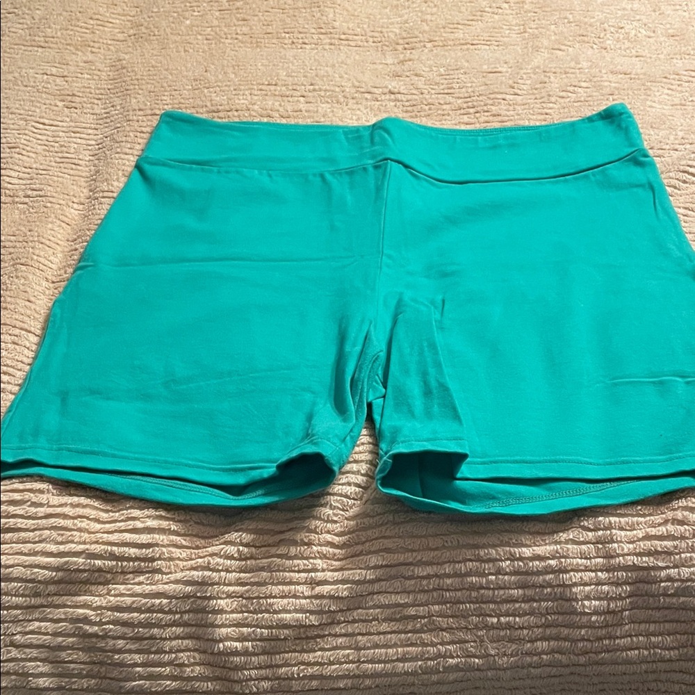 LuLaRoe Vibrant Teal Bike Shorts